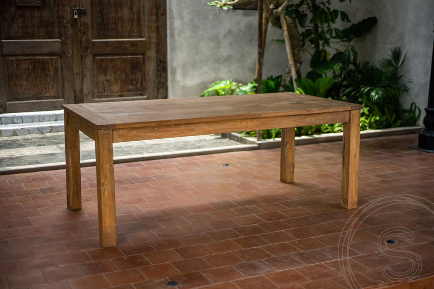 Uitschuifbare teak tafel 200-250-300x100 cm