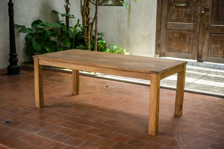 Uitschuifbare teak tafel 200-250-300x100 cm