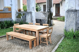 Teak bank 100cm