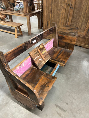 Botenbank en kussen - 212x55x100cm