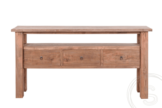 Teak sidetable 150cm oud hout - Souren Meubels