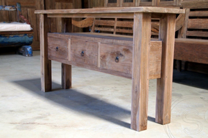 Teak sidetable 150cm oud hout