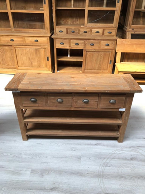 Teak sidetable oud hout 120