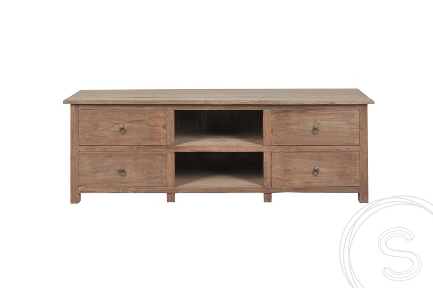 Teak tv-meubel oud hout 150cm