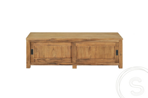 Teak tv-meubel schuifdeuren 160 x 50 x 50