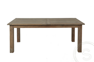 Teak tafel uitschuifbaar 200-250-300x100 + 12 stoelen