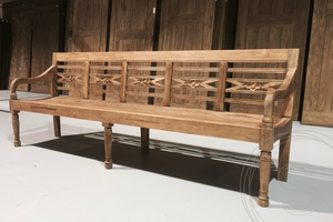 Teak stationsbank 240cm