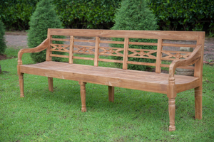 Teak stationsbank 240cm