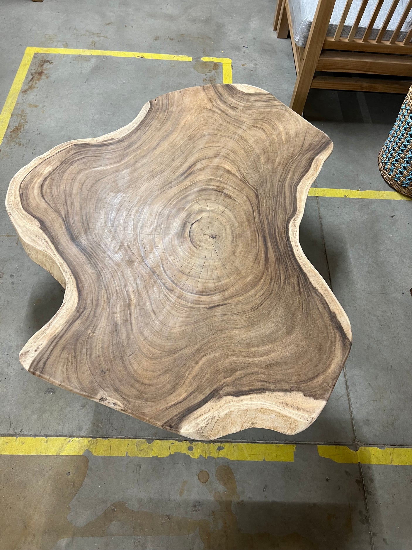 Salontafel ijzeren poot 123cm diameter - 123x123x41cm
