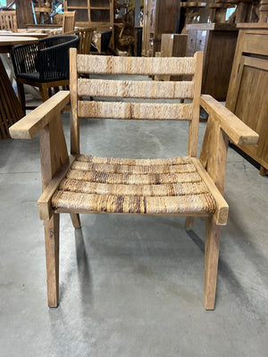 Teak stoel A-frame met armleuning - 60x60x77cm