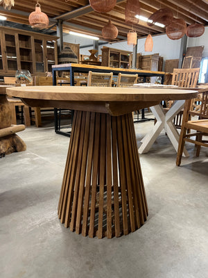 Teak tafel rond - 100cm diameter