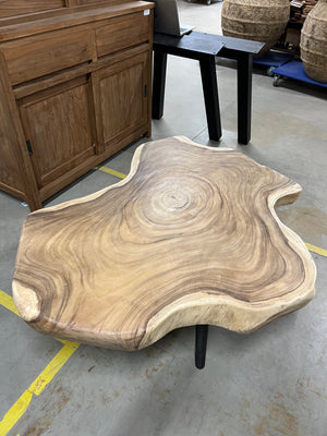 Salontafel ijzeren poot 123cm diameter - 123x123x41cm
