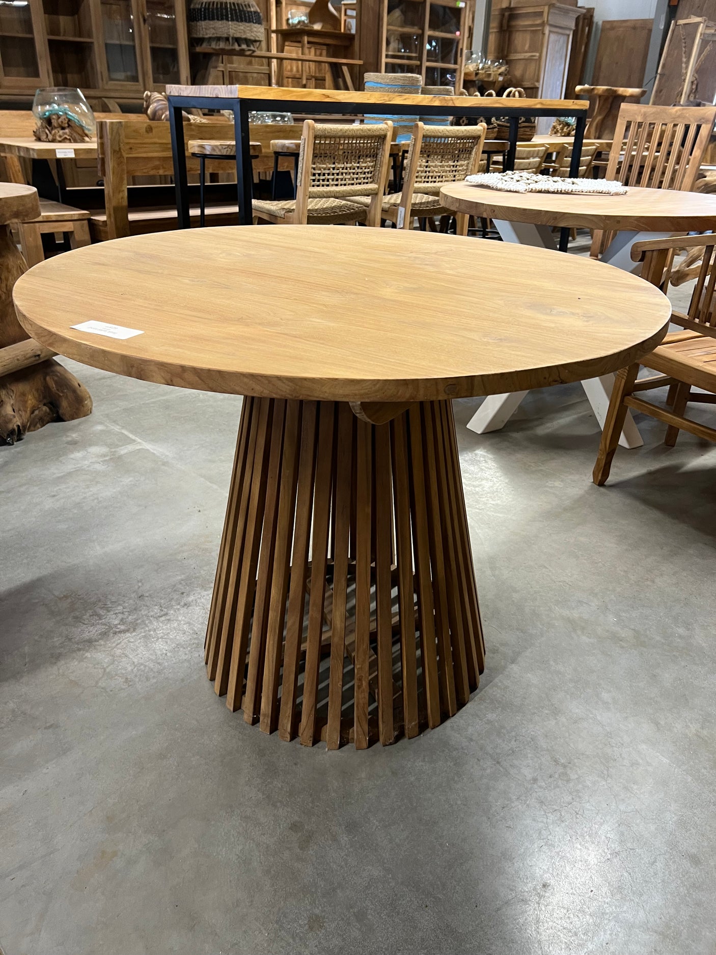 Teak tafel rond - 100cm diameter
