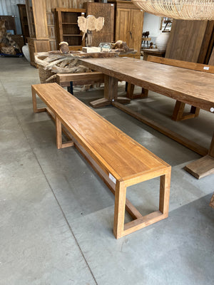 Teak bank - 280x40x45cm