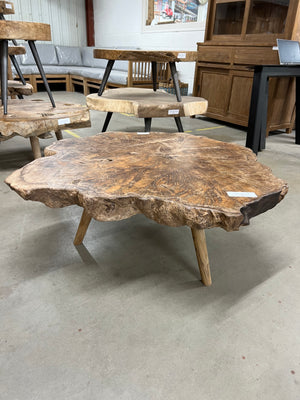 Teak wortel salontafel 100cm diameter - 100x100x40cm