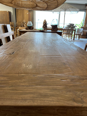 Teak kloostertafel - 300x100x79cm