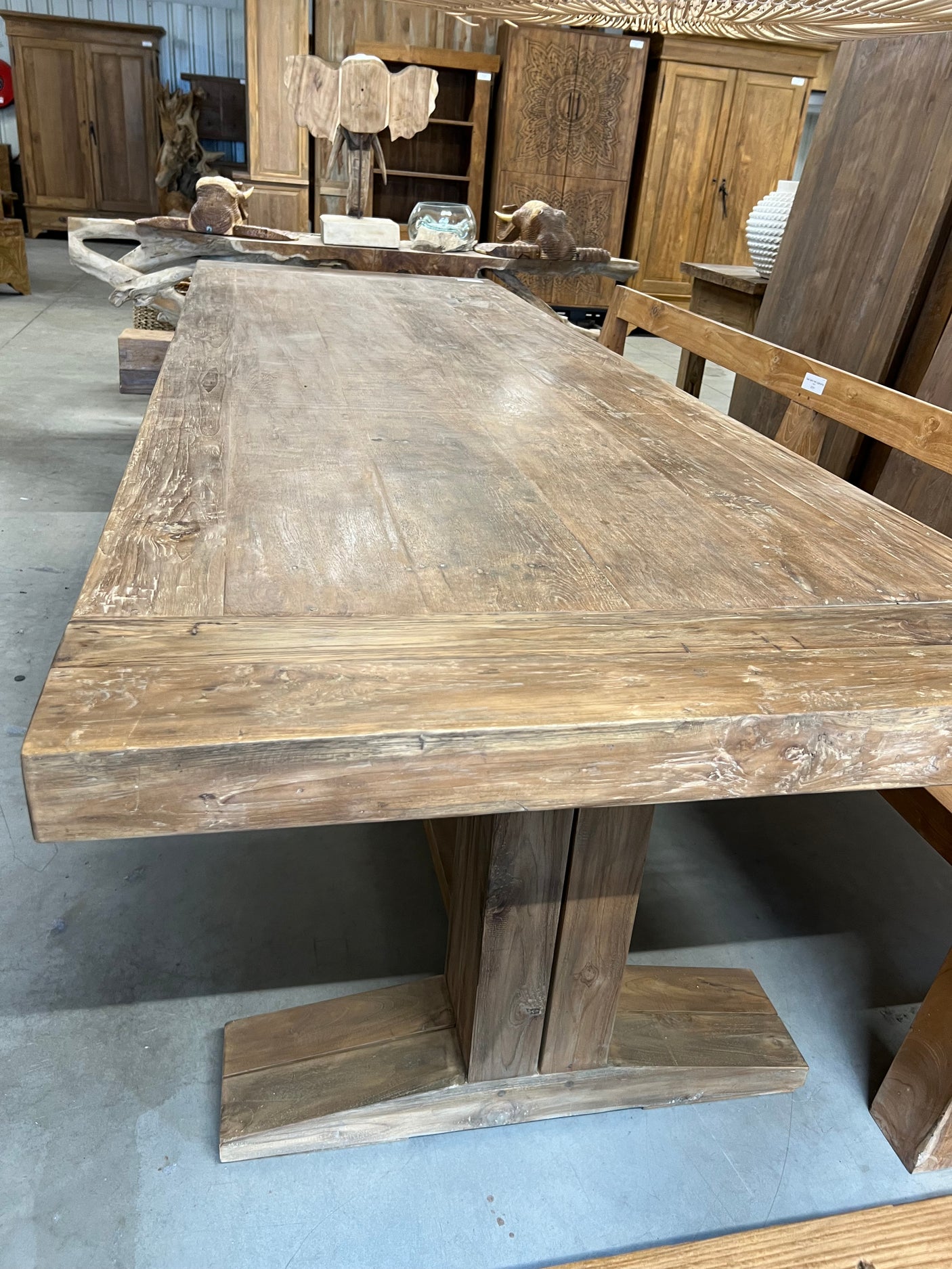 Teak kloostertafel - 300x100x79cm