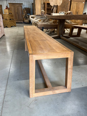 Teak bank - 280x40x45cm
