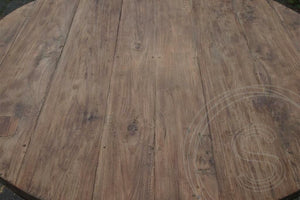 Teak tafel rond 180cm oud hout