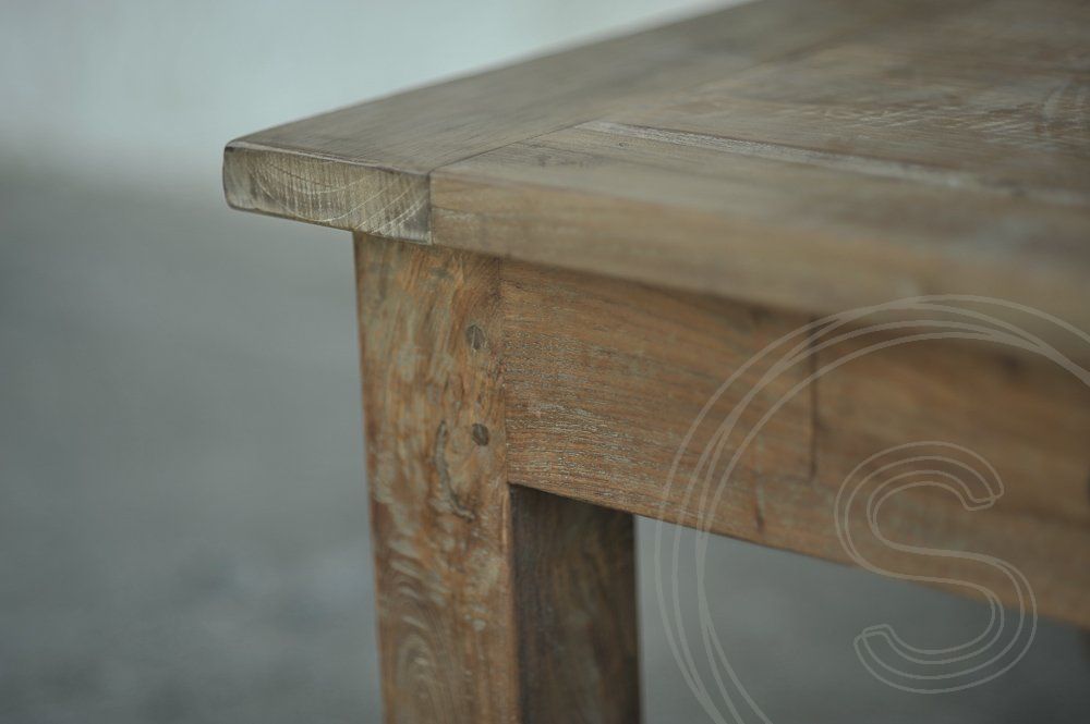 Teak salontafel met lades 110 x 70 oud hout