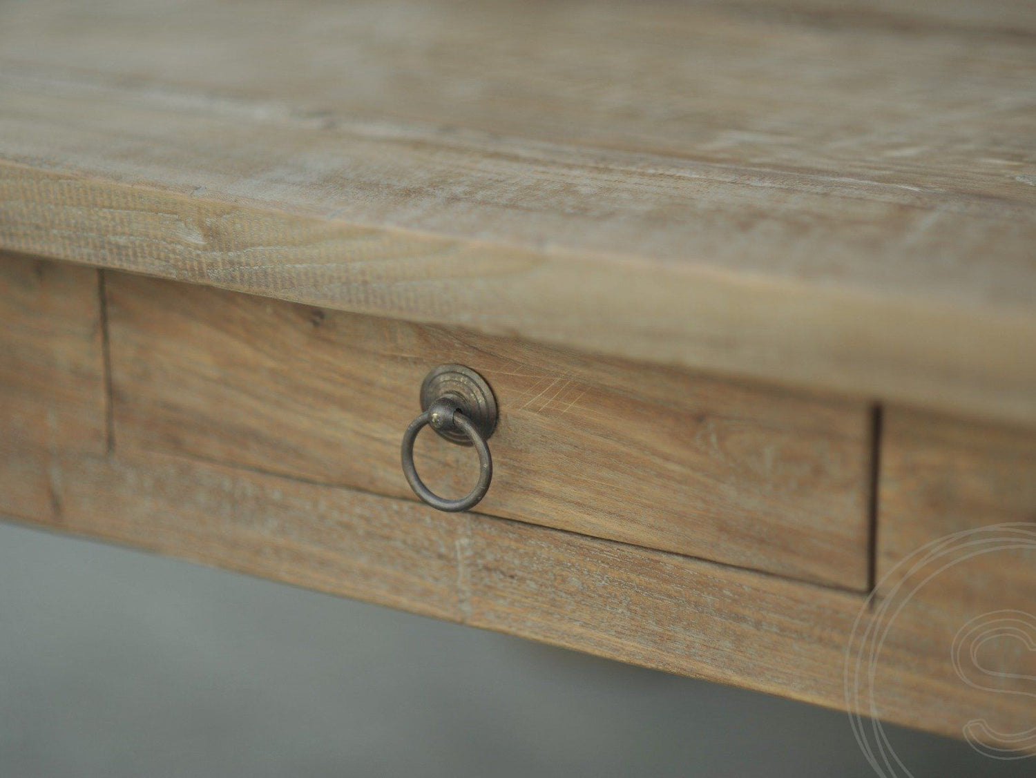 Teak salontafel met lades 110 x 70 oud hout