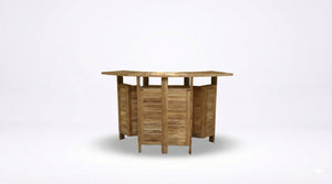 Opklapbare teak bar