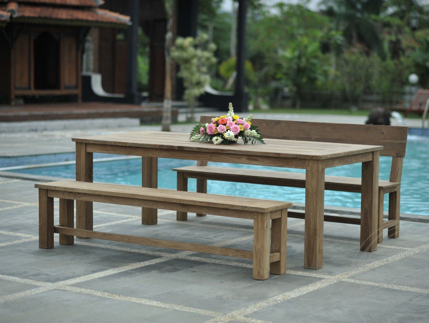 Teak bank 180cm Sandaran