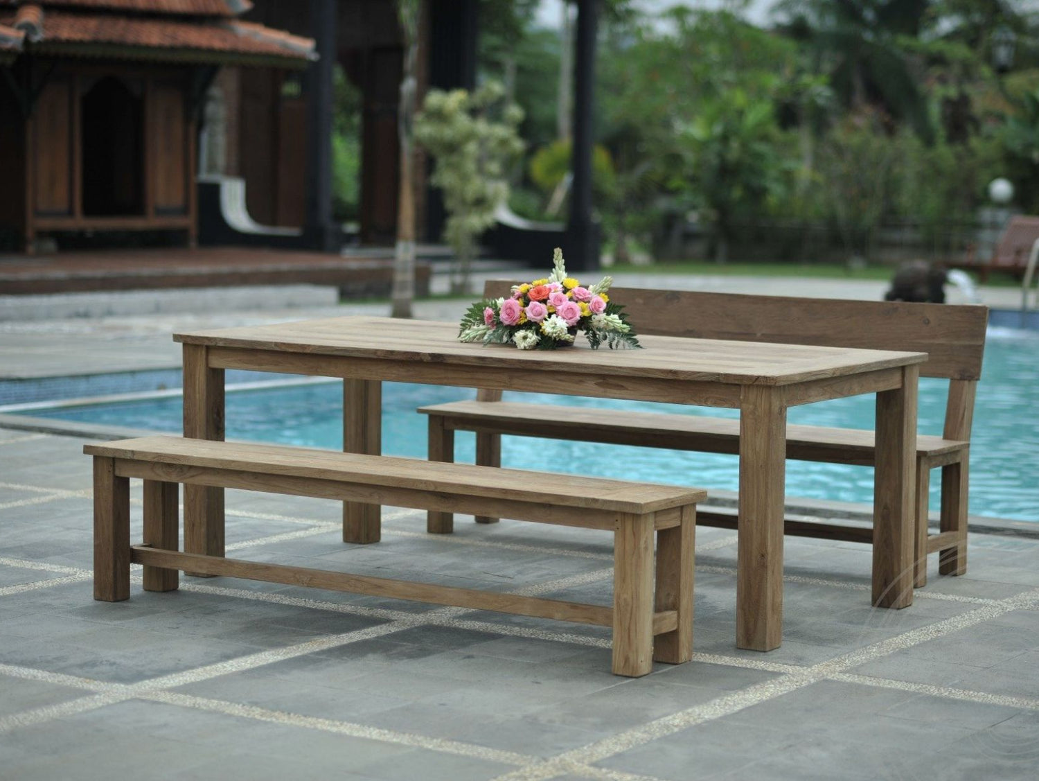 Teak bank 160cm Sandaran
