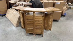 Opklapbare teak bar