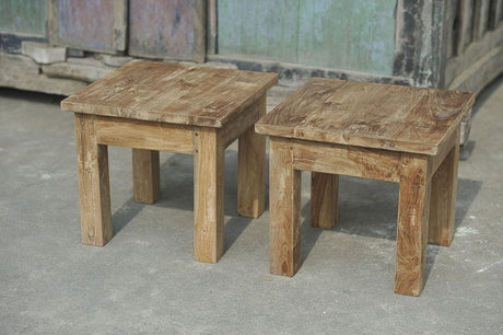 teak bijzettafel 60x60cm 