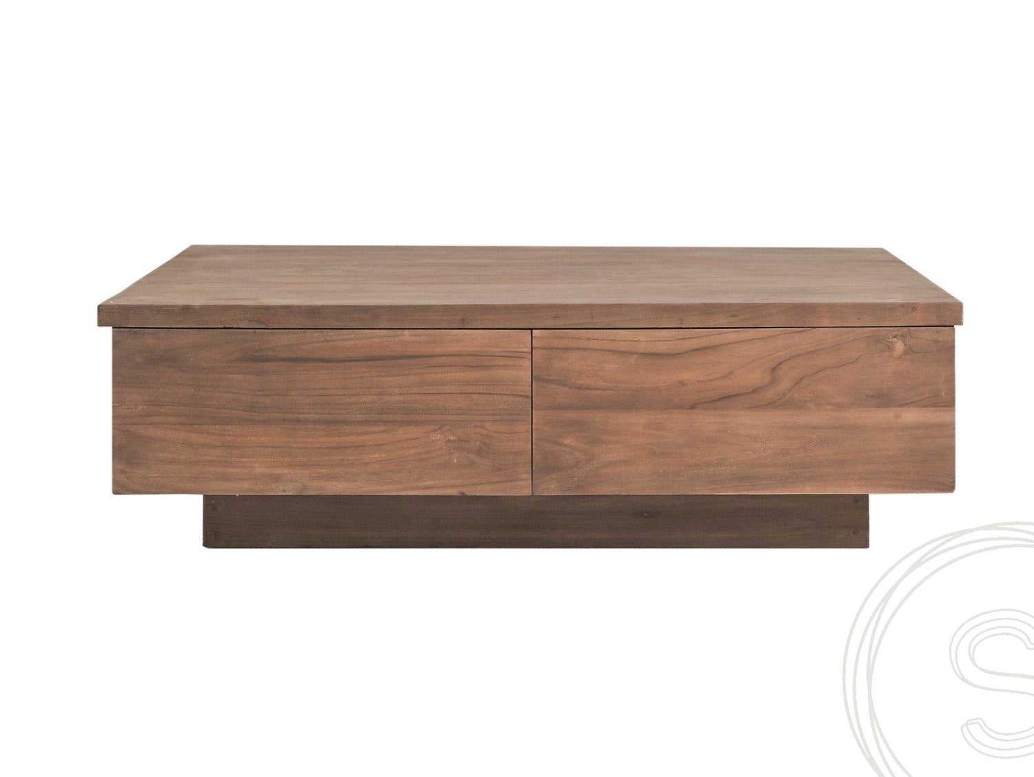 Teak blok salontafel 110x70cm