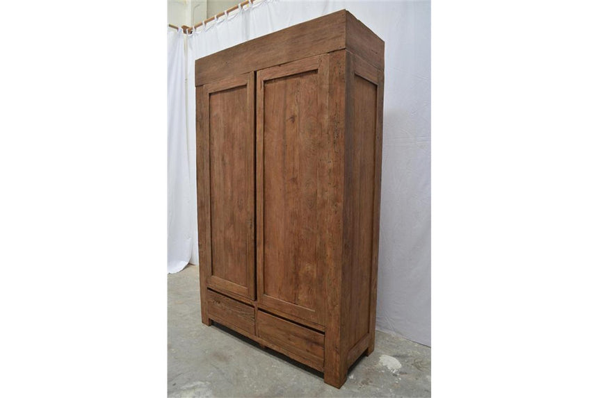 Teak kast 130cm oud hout