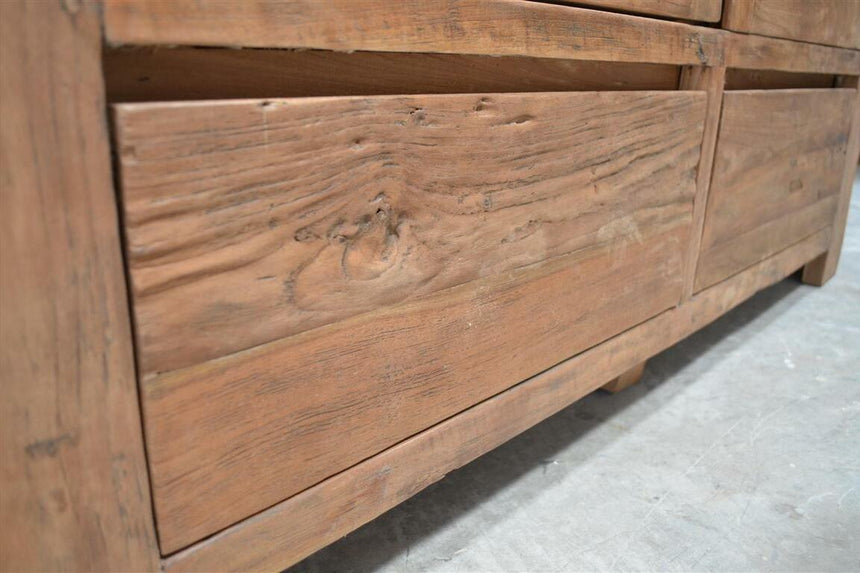 Teak kast 130cm oud hout