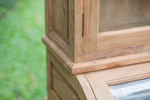 Teak grutterskast 160cm met bolle kleppen