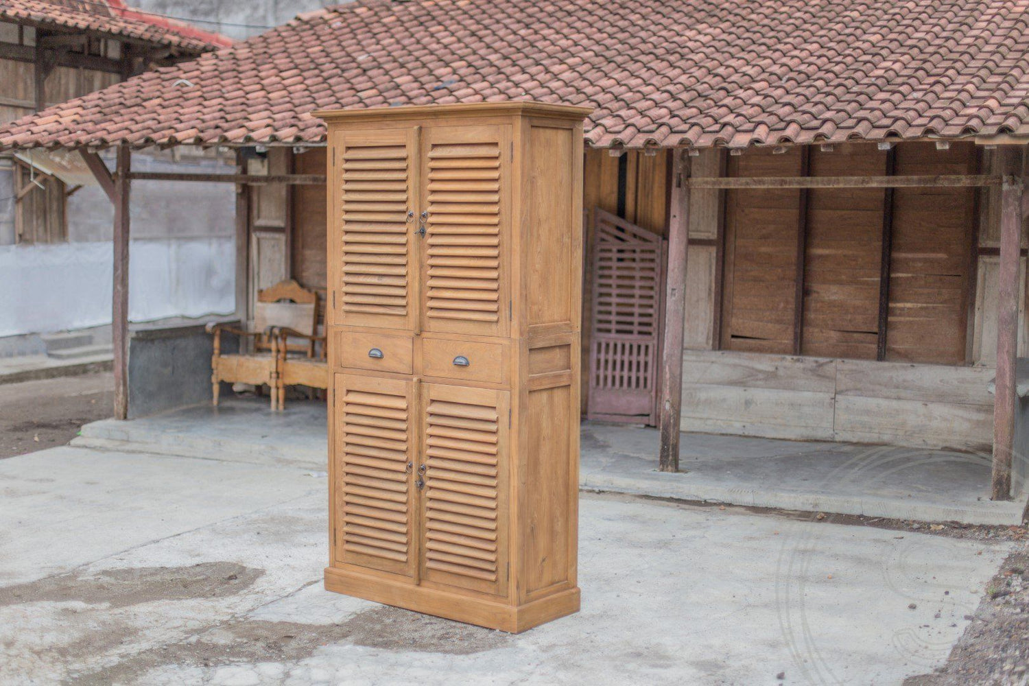 Teak schoenenkast Lombok - Souren Meubels