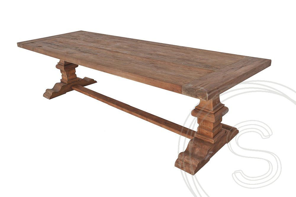 Teak kloostertafel 260x100 - Souren Meubels