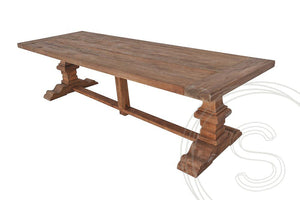 Teak kloostertafel 280x100