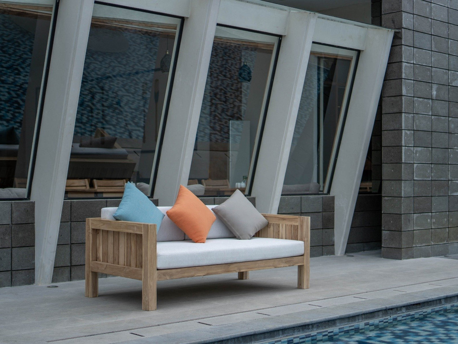 Teak Loungebank Algarve - Souren Meubels