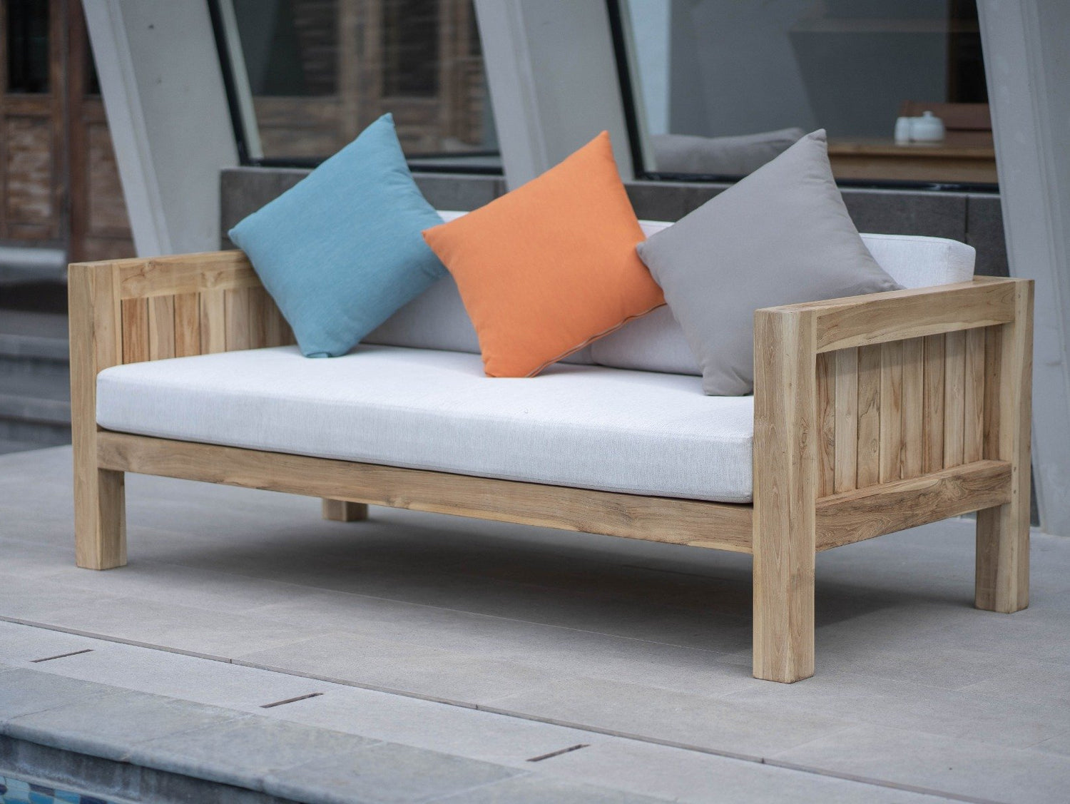 Teak Loungebank Algarve - Souren Meubels