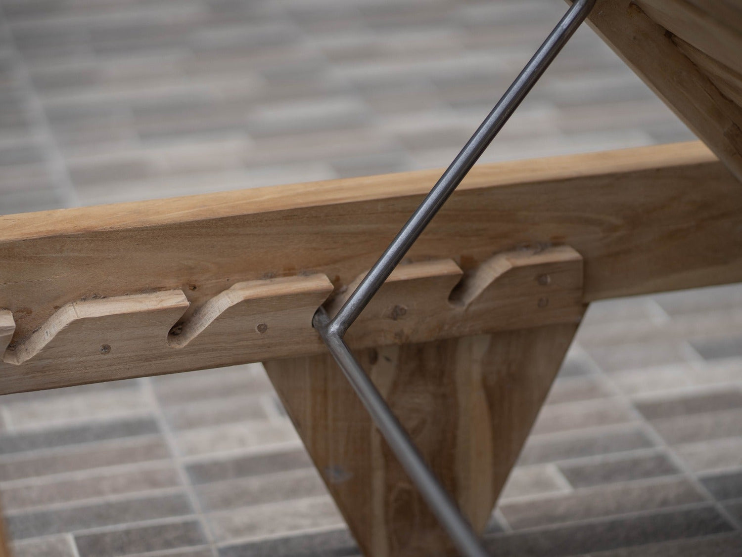 Teak lounger Algarve met wielen