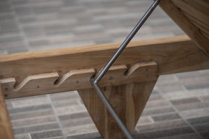 Teak lounger Algarve met wielen