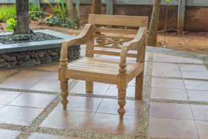 Teak stationsstoel XL