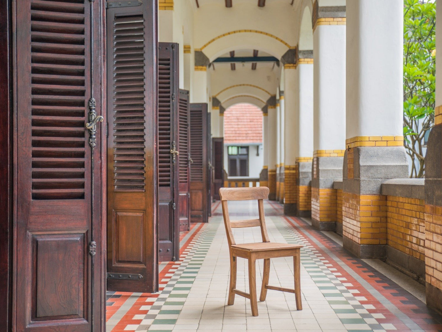 Teak stoel Mariotto oud hout - Souren Meubels