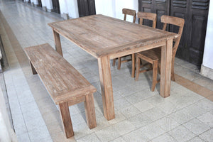 Teak tafel 200 x 100 oud hout