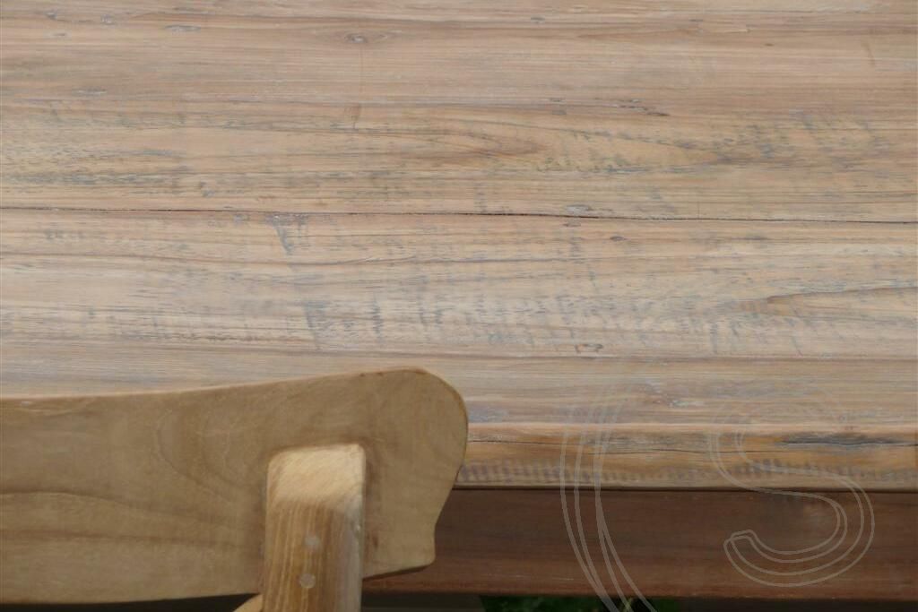 Teak tafel 140 x 80cm oud hout - Souren Meubels