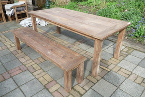 Teak tafel 220 x 100 oud hout