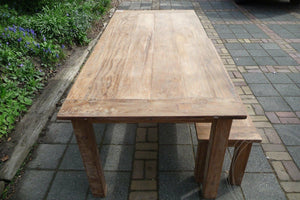 Teak tafel 220 x 100 oud hout