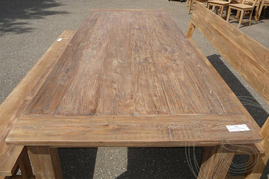 Teak tafel 240 x 100 cm oud hout