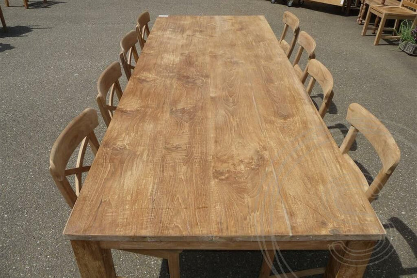 Teak tafel 260 x 100 cm