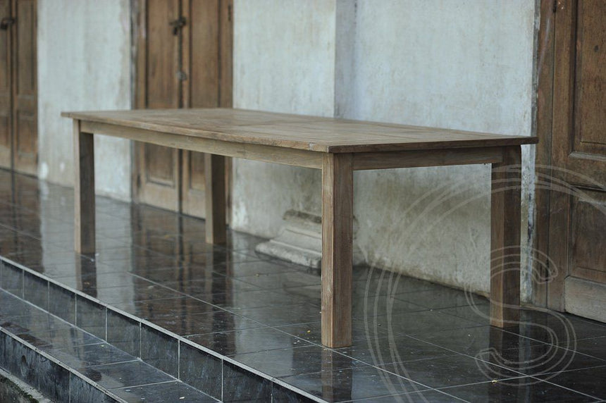 Teak tafel 300 x 100 cm oud hout